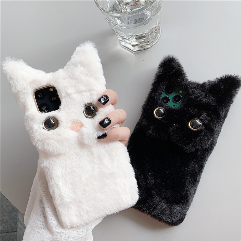 3D Cute Cartoon Cat Furry Plus - đánh giá và giá Phone Cases For Iphone 15