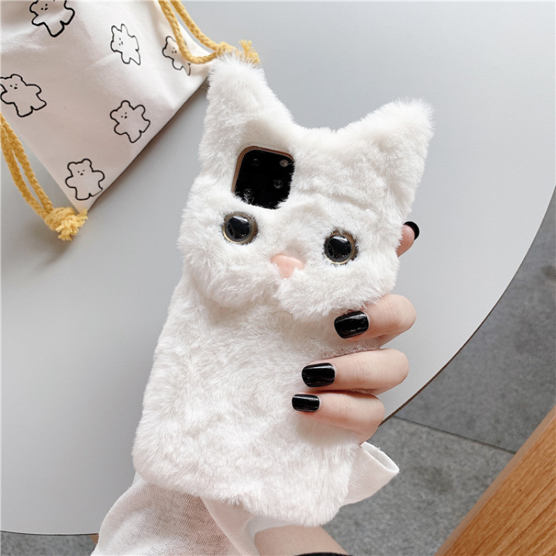 3D Cute Cartoon Cat Furry Plus - đánh giá và giá Phone Cases For Iphone 15