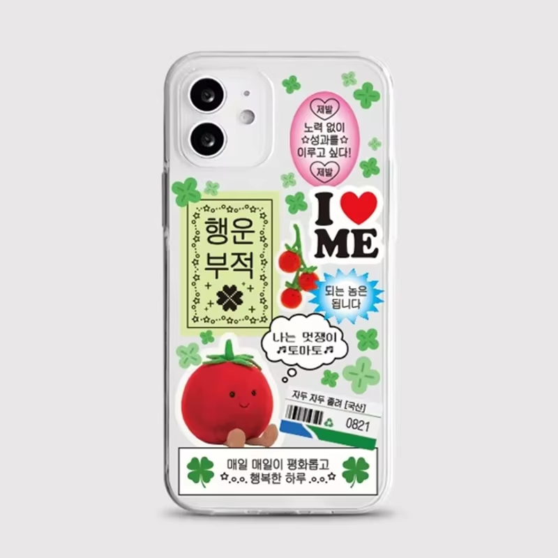Korean Ins Cute Four Leaf Clov - đánh giá và giá Phone Cases Transparent