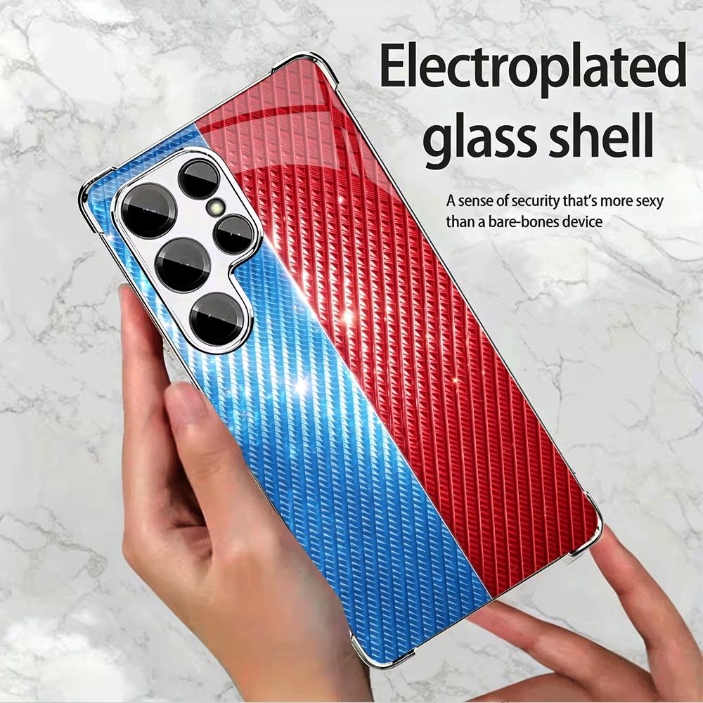 Red and blue carbon fiber phon - đánh giá và giá Phone Cases Quad Lock