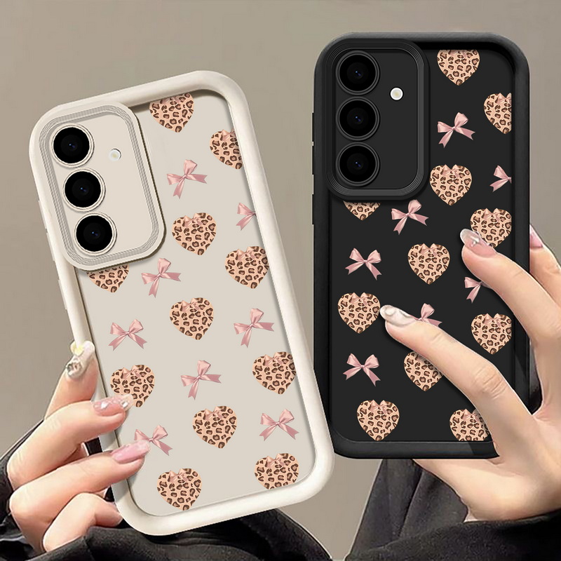 Retro Leopard Print Bow Phone  - đánh giá và giá Phone Cases Leopard Print