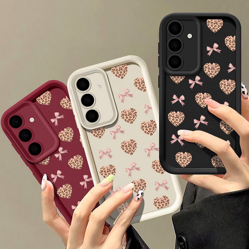 Retro Leopard Print Bow Phone  - đánh giá và giá Phone Cases Leopard Print
