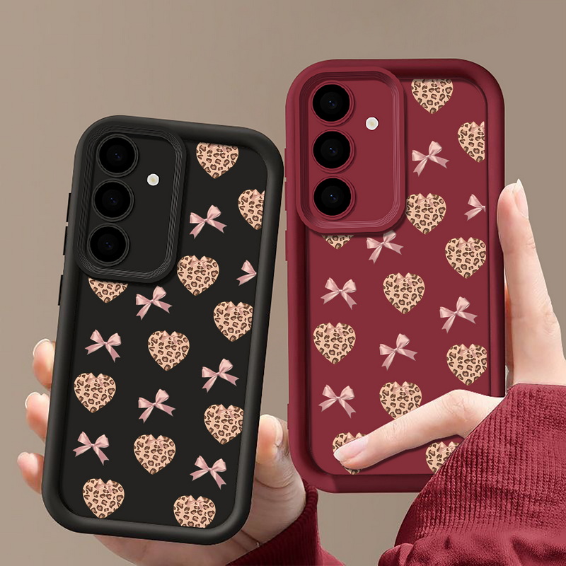 Retro Leopard Print Bow Phone  - đánh giá và giá Phone Cases Leopard Print