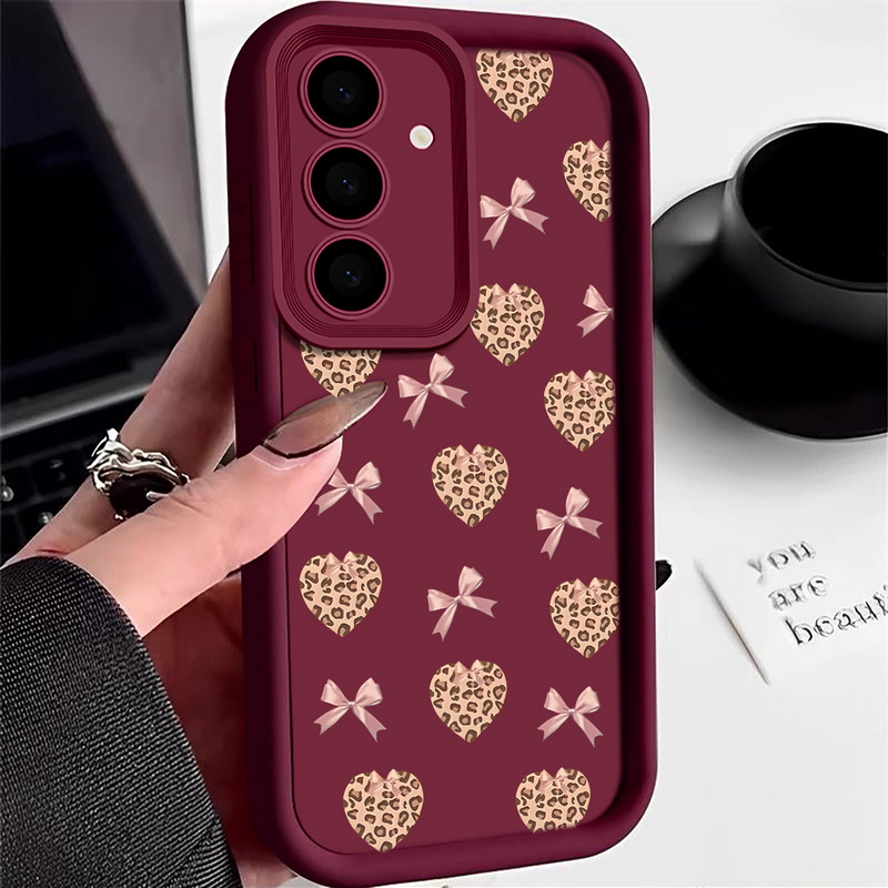 Retro Leopard Print Bow Phone  - đánh giá và giá Phone Cases Leopard Print