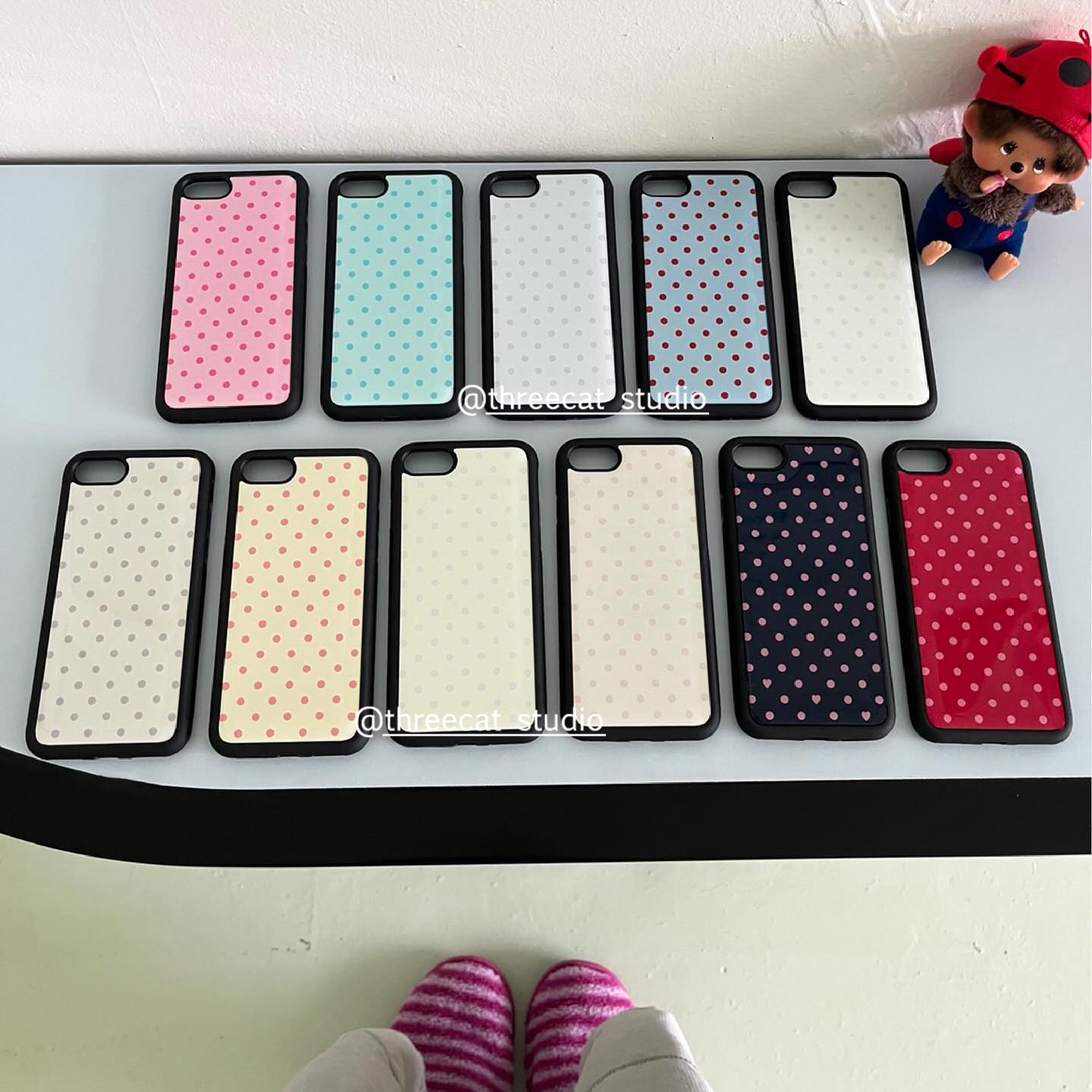 Korean Ins Colorful Polka Dots - đánh giá và giá Phone Cases Rugged