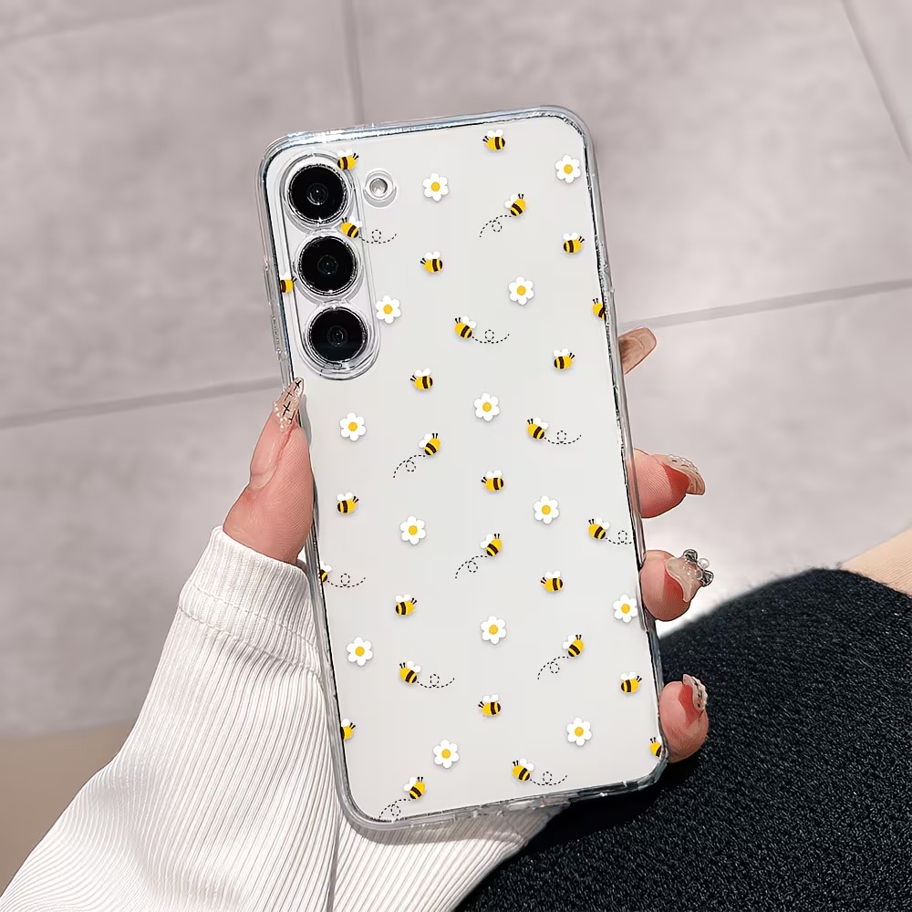 Transparent TPU Cute Bee Daisy - đánh giá và giá Phone Cases Transparent