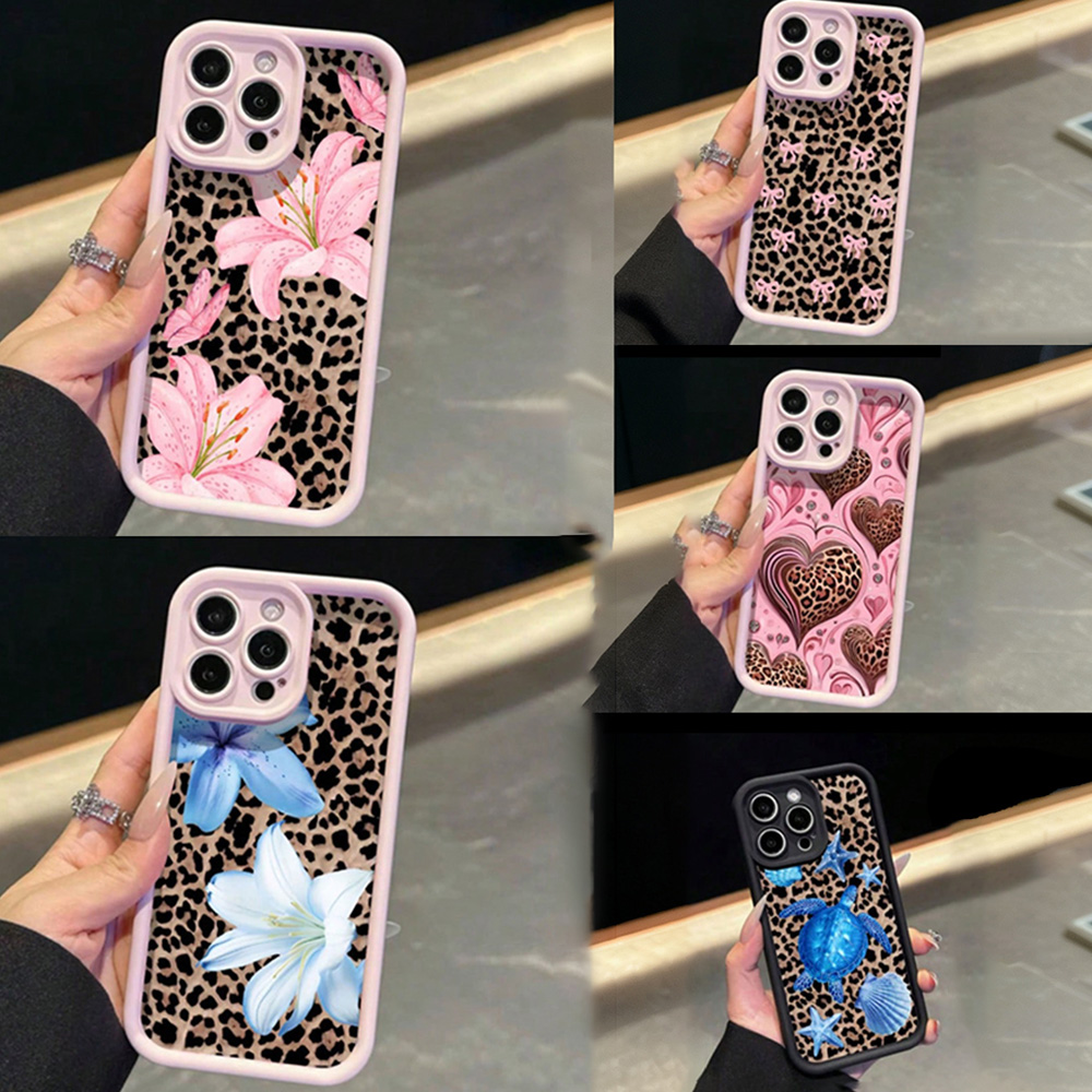 Pink Bow Lily Flower Leopard P - đánh giá và giá Phone Cases Leopard Print