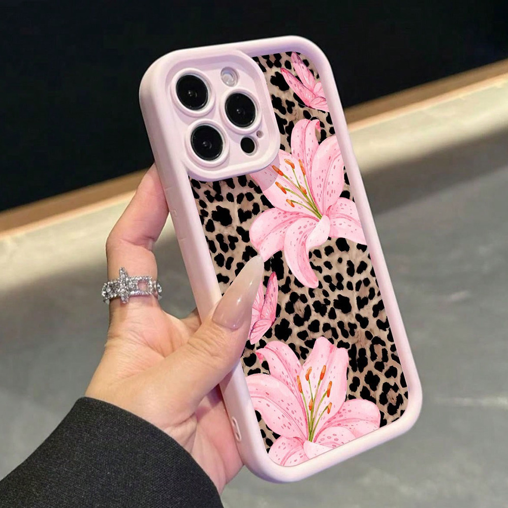 Pink Bow Lily Flower Leopard P - đánh giá và giá Phone Cases Leopard Print