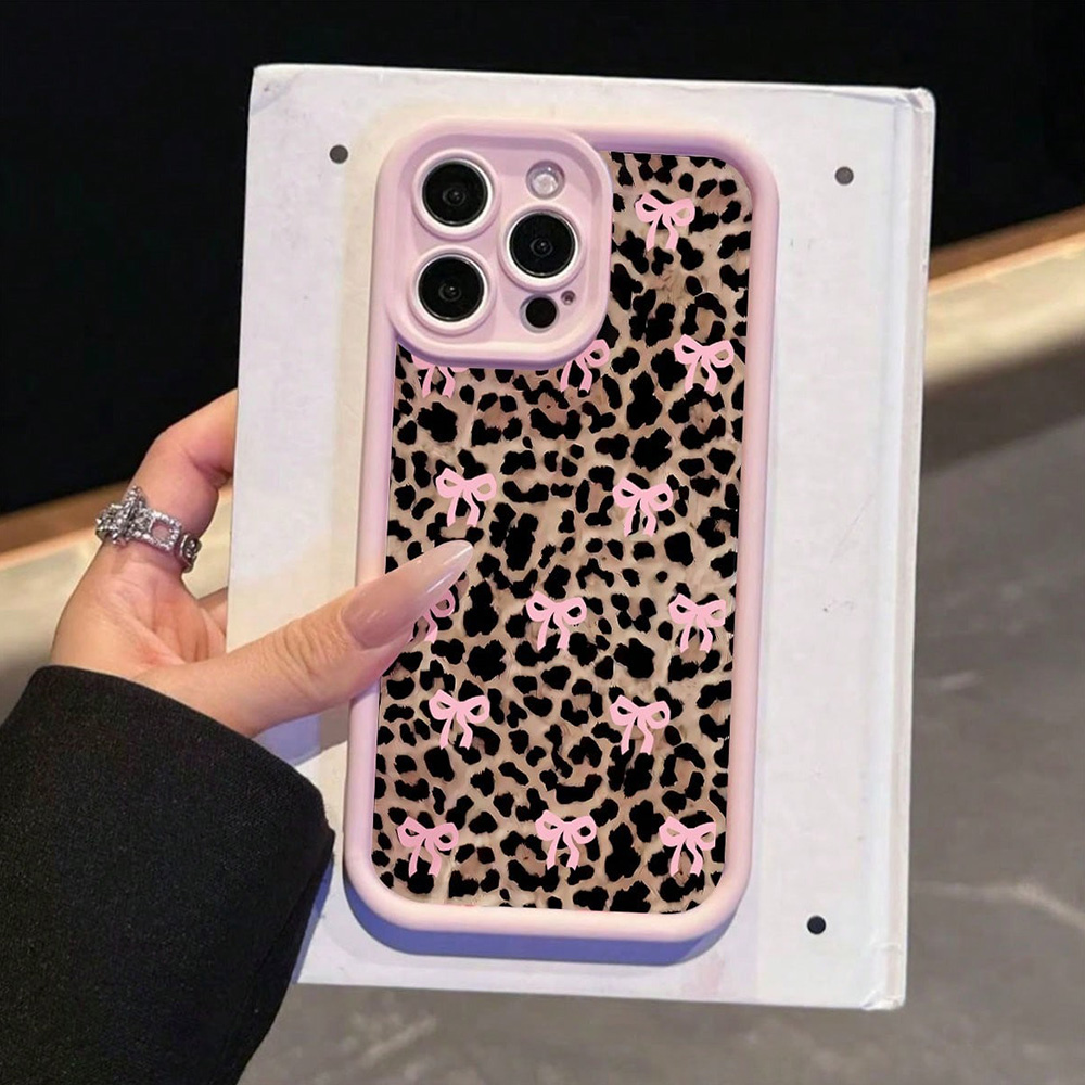 Pink Bow Lily Flower Leopard P - đánh giá và giá Phone Cases Leopard Print