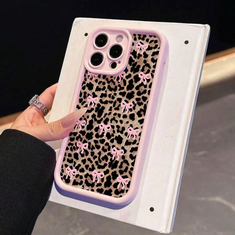 Pink Bow Lily Flower Leopard P - đánh giá và giá Phone Cases Leopard Print