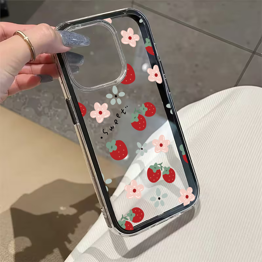Summer Strawberry Soft Airbag  - đánh giá và giá Phone Cases Transparent