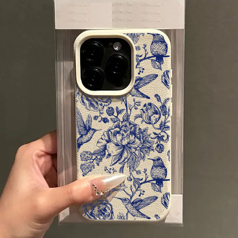 Blue Retro Floral Bird Pattern - đánh giá và giá Phone Cases Iphone 17