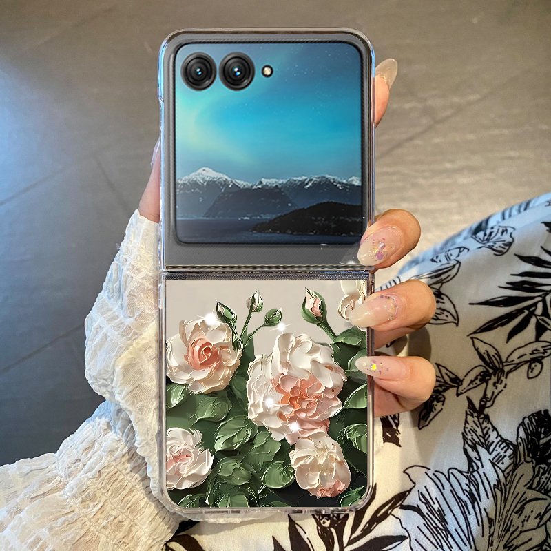White Flowers Pattern Phone Ca - đánh giá và giá Phone Cases Transparent