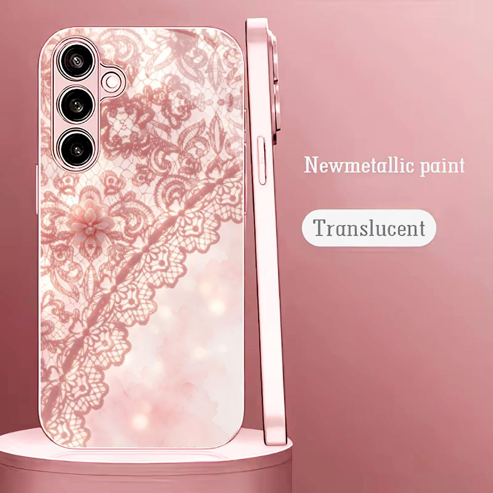 Exquisite Pink lace pattern ph - đánh giá và giá Phone Cases Quad Lock