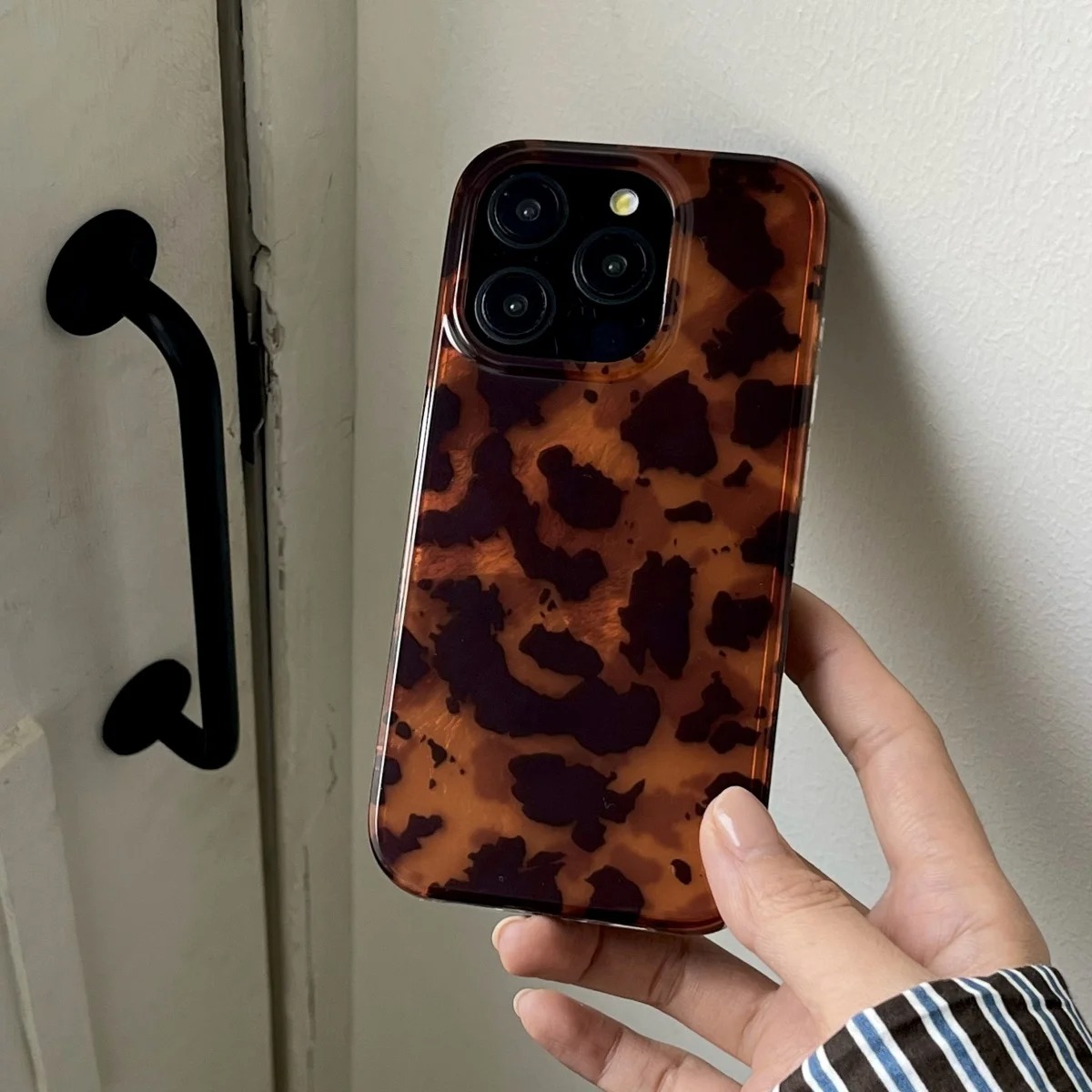 Retro Amber Texture Laser Phon - đánh giá và giá Phone Cases Leopard Print