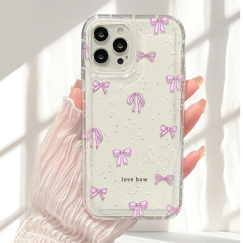 Colorful Bow Print Clear Case  - đánh giá và giá Phone Cases Dior
