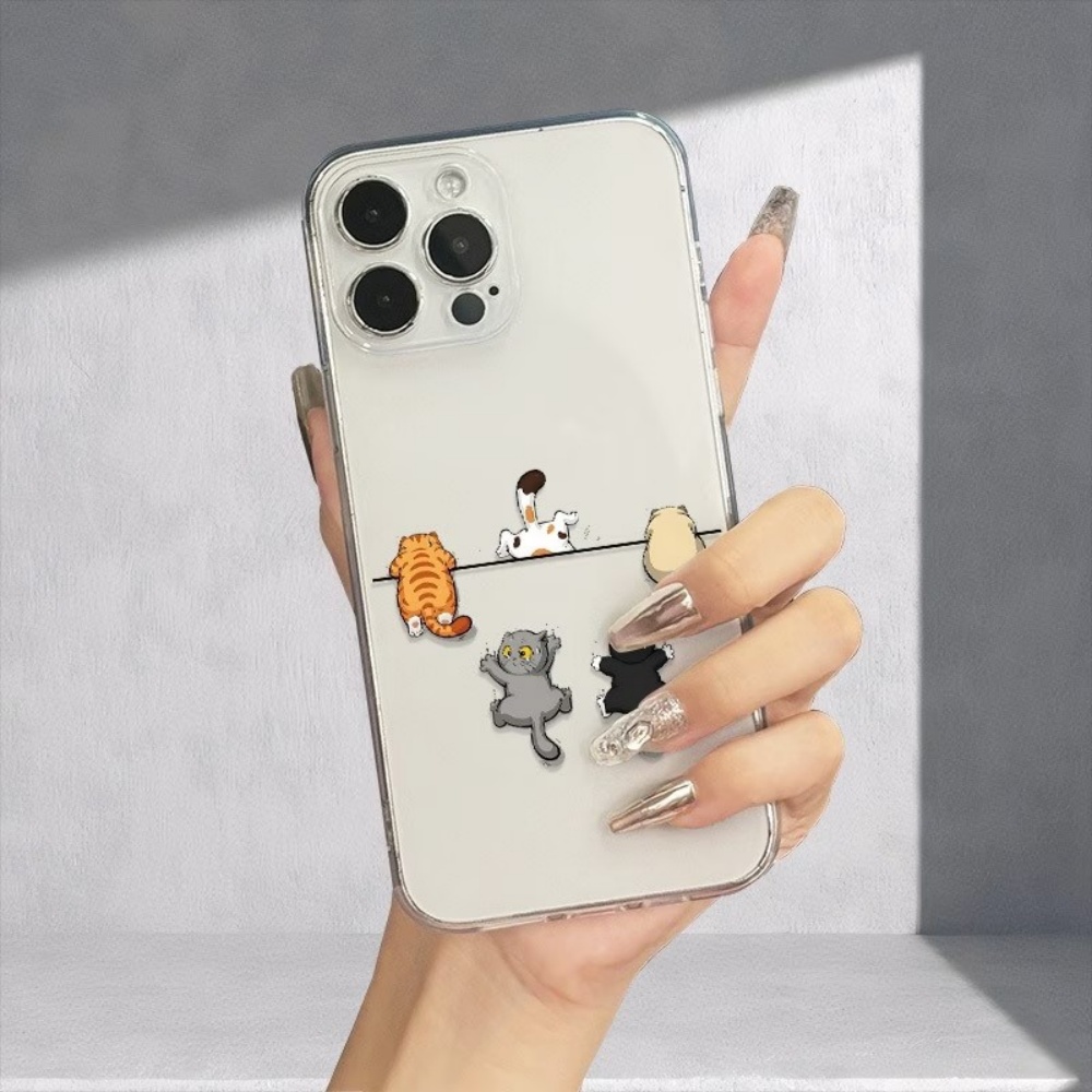 Five Cute Cat Pattern Phone Ca - đánh giá và giá Phone Cases Transparent