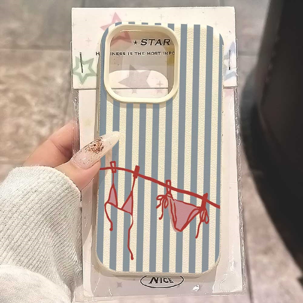 Blue White Striped Bikini Phon - đánh giá và giá Phone Cases Rugged