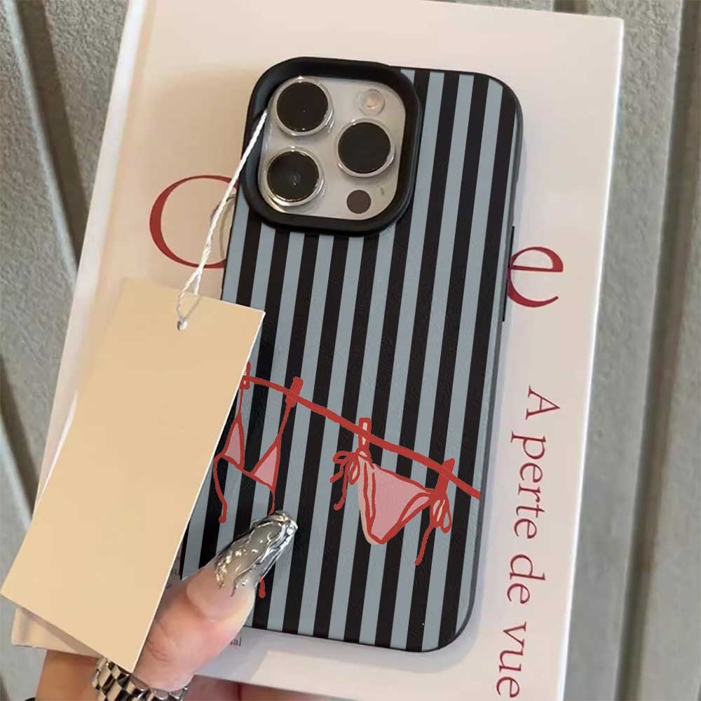 Blue White Striped Bikini Phon - đánh giá và giá Phone Cases Rugged