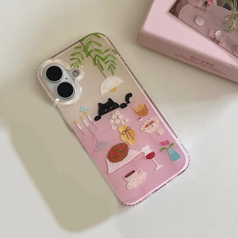 Ins Girl Cute Dining Table Lit - đánh giá và giá Cute Anime Case