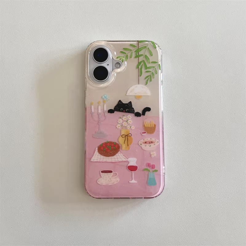 Ins Girl Cute Dining Table Lit - đánh giá và giá Cute Anime Case