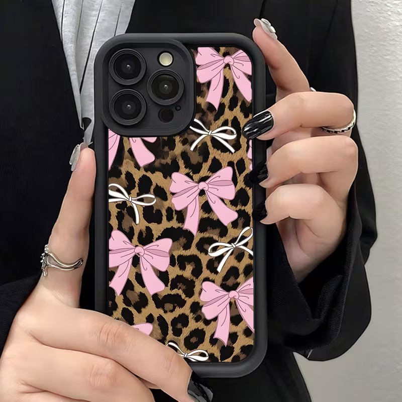 Leopard Print Bow Phone Case F - đánh giá và giá Phone Cases Leopard Print