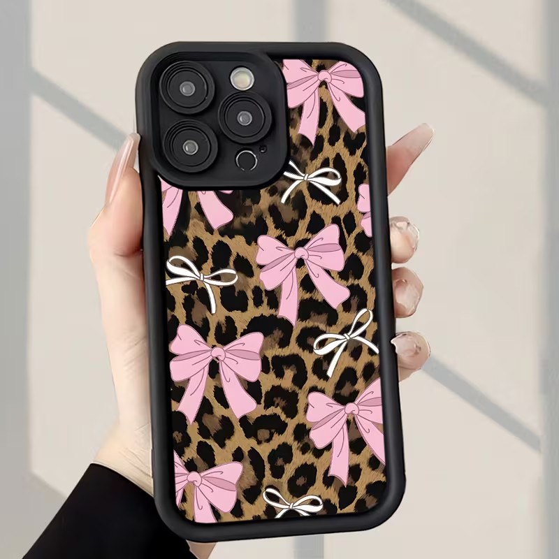 Leopard Print Bow Phone Case F - đánh giá và giá Phone Cases Leopard Print
