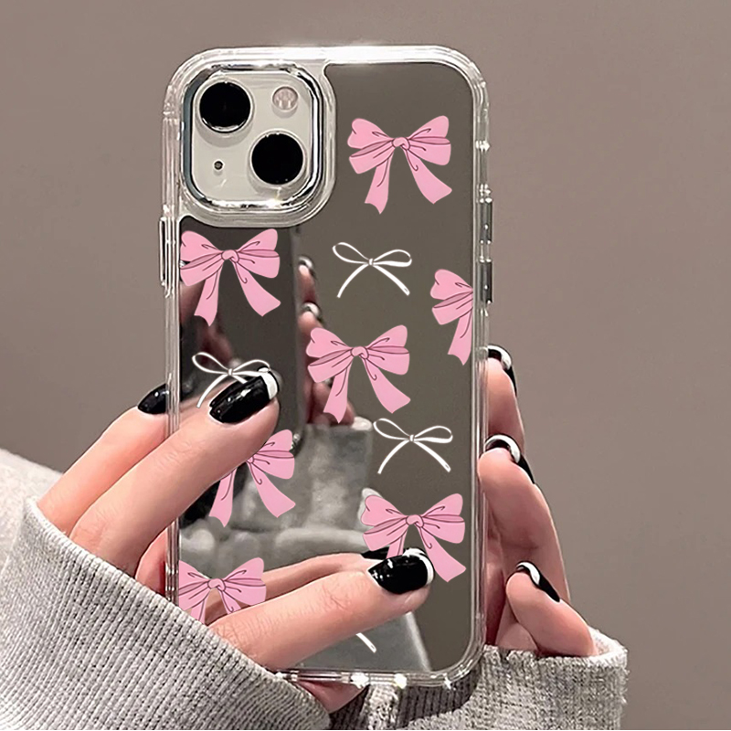 Cute Pink Black Bow Pattern Mi - đánh giá và giá Phone Cases Transparent