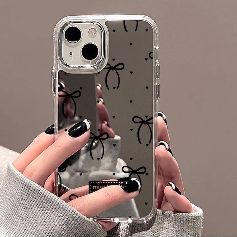Cute Pink Black Bow Pattern Mi - đánh giá và giá Phone Cases Transparent